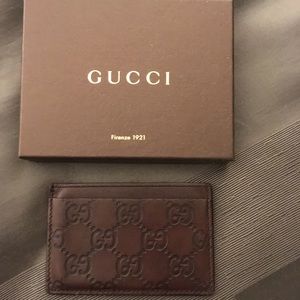 Gucci Signature leather card case